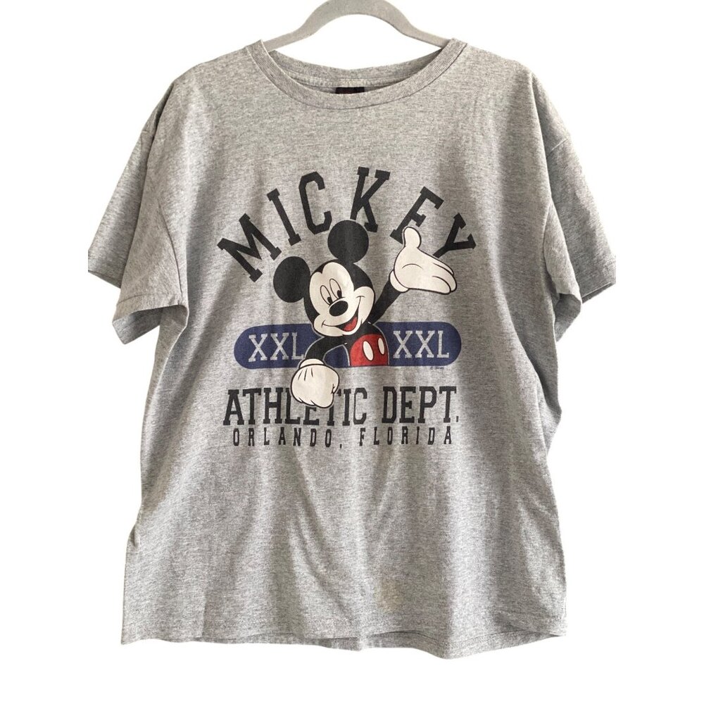 VTG Sherrys Best Gray Tee Tshirt Mickey XXL Athletic Dept Orlando FL Disney